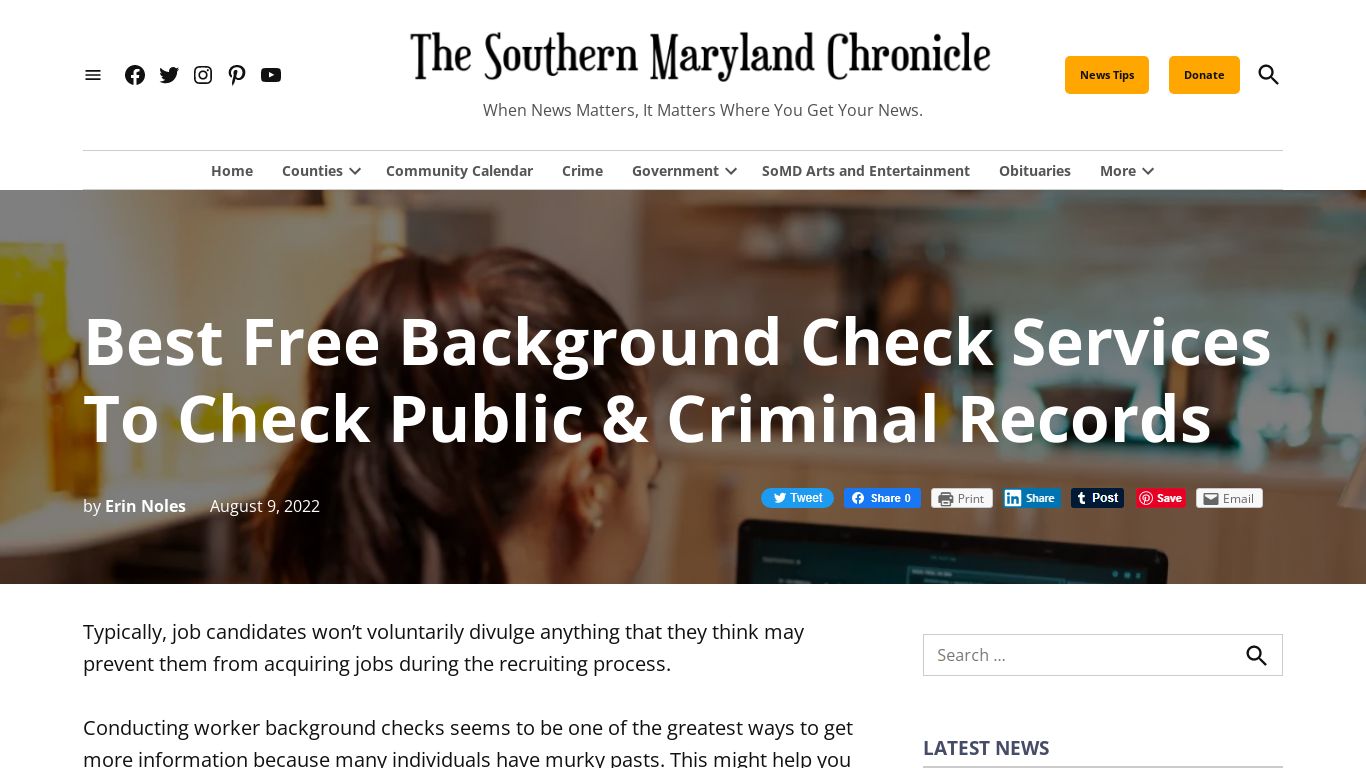 Best Free Background Check Services To Check Public & Criminal Records ...